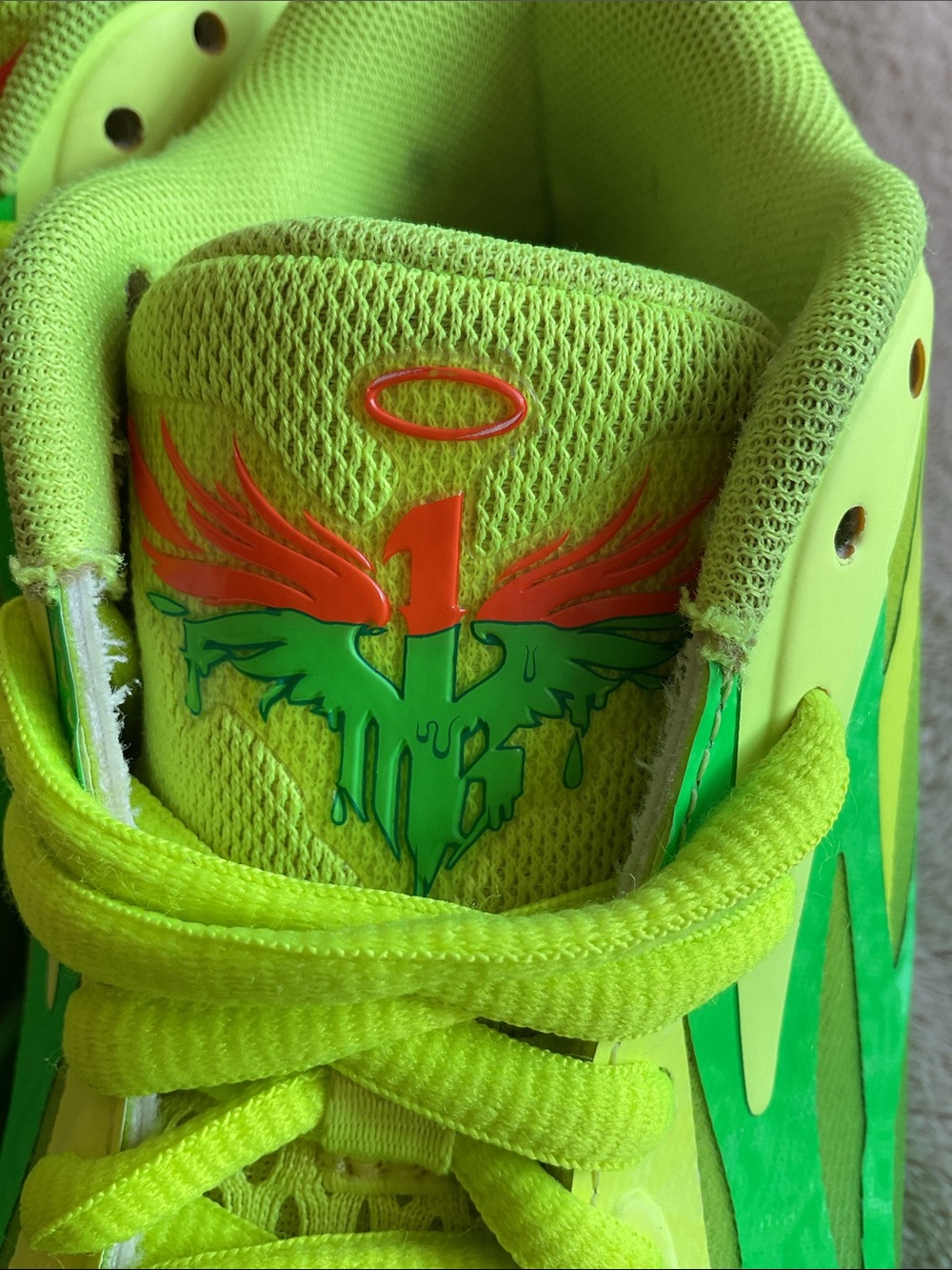 Boy’s Puma Nickelodeon Slime B Ball Shoes Size 5 - Picture 7 of 7